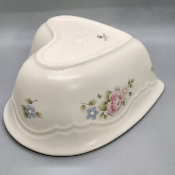 Pfaltzgraff Tea Rose Heart Serving Dish Stonewear - Picture 1 of 9